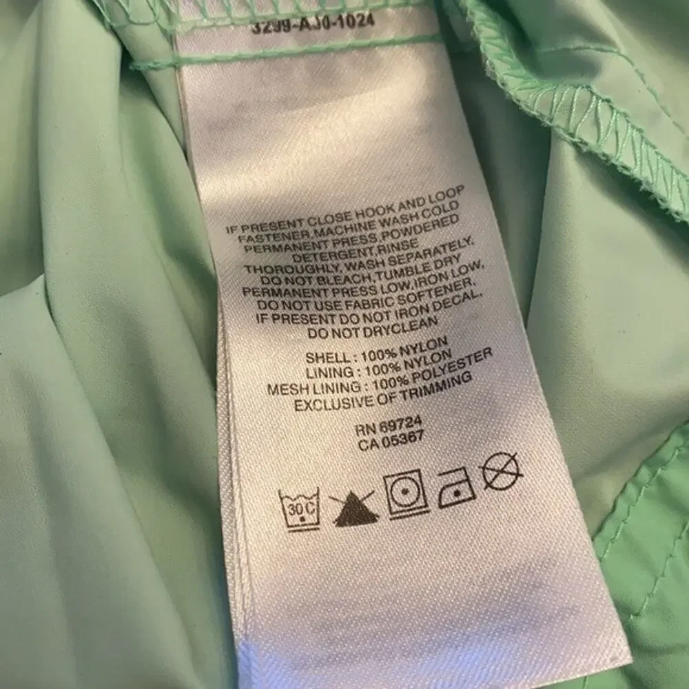 Columbia Youth Jacket Girls‎ YXL Green Nylon Zip windbreaker PAINT STAIN